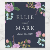 Golightly Floral Wedding Wijn Etiket (Enkel label)