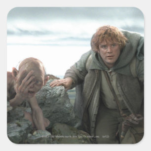 GOLLUM™ en Samwise Vierkante Sticker