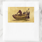 GOLLUM™ in a Raft Rechthoekige Sticker (Tas)