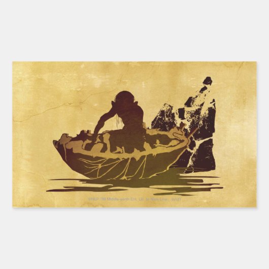 GOLLUM™ in a Raft Rechthoekige Sticker (Voorkant)