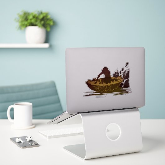 GOLLUM™ in a Raft Sticker (Laptop op bureau)