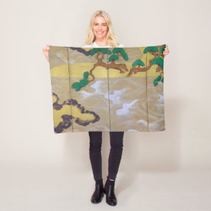 Golven bij Matsushima (rechts), Tawaraya Sotatsu Fleece Deken
