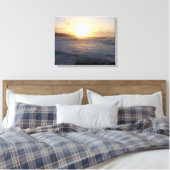Golven bij zonsondergang canvas afdruk (Insitu (Slaapkamer))
