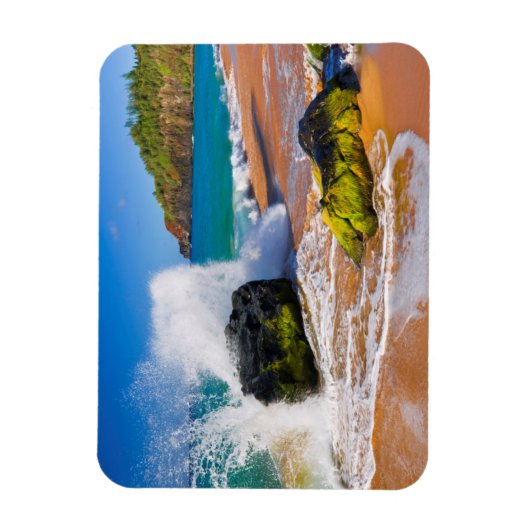 Golven botsten op het strand, Hawaii Magneet (Verticaal)