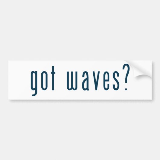 golven bumpersticker (Voorkant)