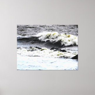 Golven die breken canvas afdruk