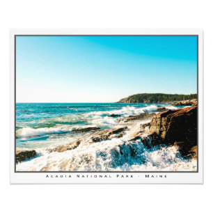 Golven die in Acadia kruipen (20x16) Foto Afdruk