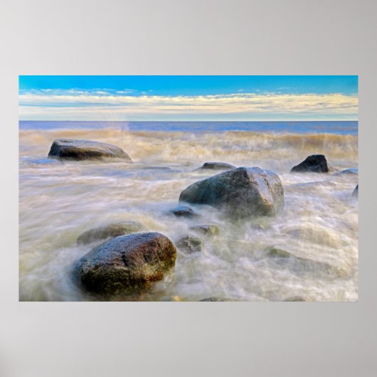 Golven die kruipen op stengels poster (Voorkant)