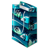 Golven en palmbomen klein cadeauzakje (Voorkant Gekanteld)