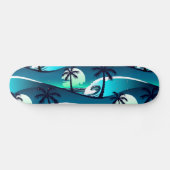 Golven en palmbomen skateboard (Horizontaal)