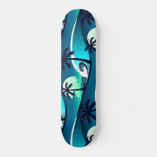 Golven en palmbomen skateboard