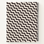 Golven Grijs Wit Minimaal Patroon Notitieboek (Achterkant)