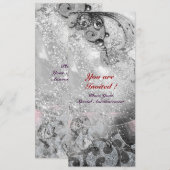 Golven, helder zwart en wit fonkelen kaart (Voorkant / Achterkant)