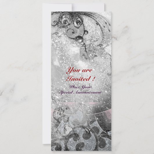 Golven, helder zwart en wit fonkelen kaart (Voorkant)