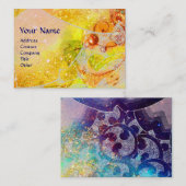 GOLVEN, heldere levendige gele blauwe sprankelinge Visitekaartje (Voorkant / Achterkant)