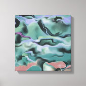 Golven in Abstracte kunst van het harmonische acry Canvas Afdruk (Voorkant)