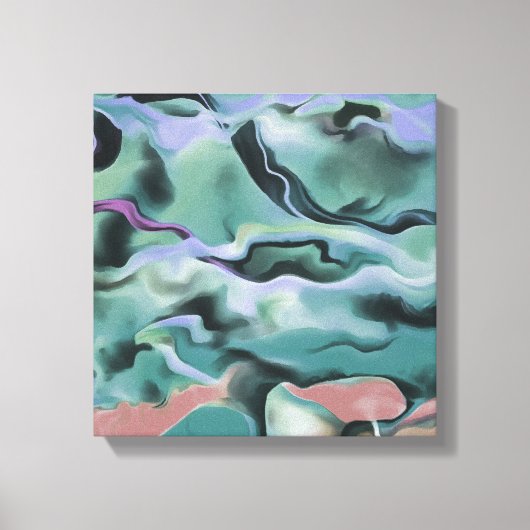 Golven in Abstracte kunst van het harmonische acry Canvas Afdruk (Voorkant)