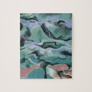 Golven in Abstracte kunst van het harmonische acry Legpuzzel