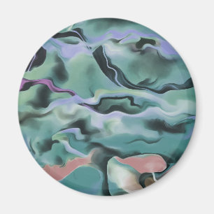 Golven in Abstracte kunst van het harmonische acry Magneet