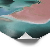 Golven in Abstracte kunst van het harmonische acry Perfect Poster (Hoek)