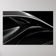 Golven in Chrome abstracte zwart-wit foto