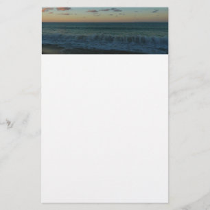 Golven kruipen in het Zonnestrand Landschap Briefpapier