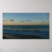 Golven kruipen in het Zonnestrand Landschap Poster (Voorkant)