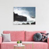 Golven kruipen op Rocks Canvas Afdruk (Insitu (Woonkamer))