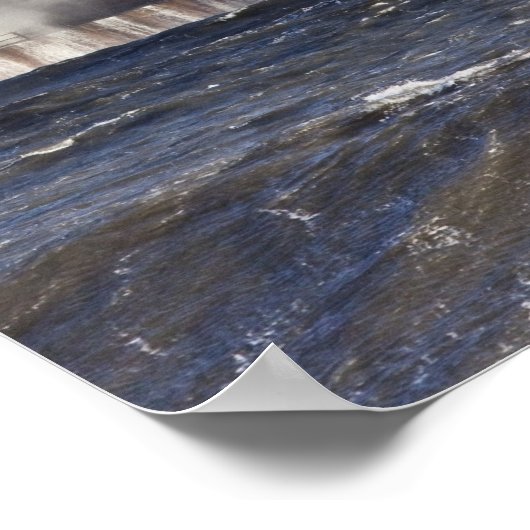 Golven kruipen tegen Roker Lighthouse Poster (Hoek)