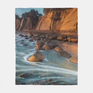 Golven langs het strand, Californië Fleece Deken
