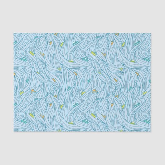 Golven met boten tissuepapier (Voorkant)