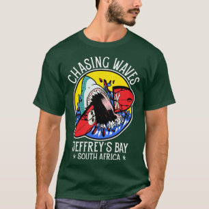 Golven najagen  Jeffreys Bay Zuid-Afrika Surfen  T-shirt