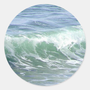 Golven Ocean Foam Water Ronde Sticker