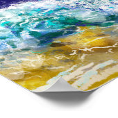 Golven op de kust poster (Hoek)