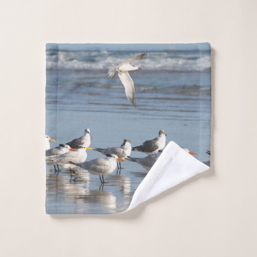 Golven op het strand bad handdoek (Wasdoekje)