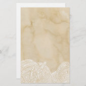 Golven op perkament briefpapier (Voorkant / Achterkant)