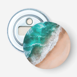 Golven op Sandy Beach Button Flesopener