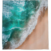 Golven op Sandy Beach Douchegordijn (Voorkant)