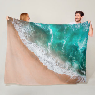 Golven op Sandy Beach Fleece Deken