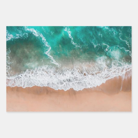 Golven op Sandy Beach Inpakpapier Vel (Voorkant)