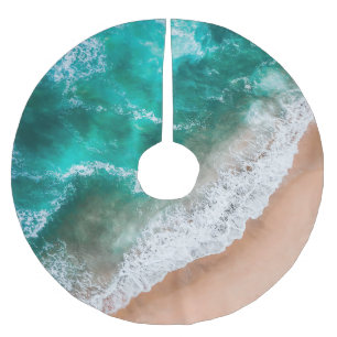 Golven op Sandy Beach Kerstboom Rok