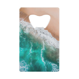 Golven op Sandy Beach Kredietkaart Flessenopener