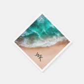 Golven op Sandy Beach Persoonlijk Servet (Hoek)