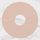 Golven op Sandy Beach Wijnglaslabel (Achterkant)