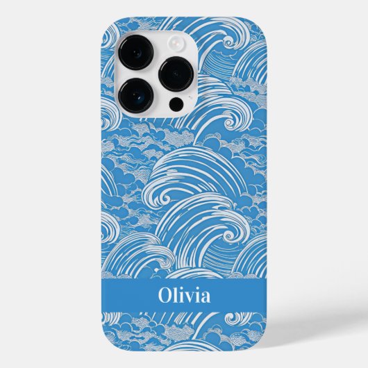 Golven Patroon Japanse naam Case-Mate iPhone Case (Achterkant)