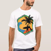 Golven roepen ik moet naar het strand abstract Gra T-shirt (Voorkant)
