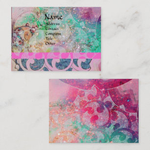 GOLVEN, Roze Blauw Groen Goud Sparkles, Bloemen We Visitekaartje