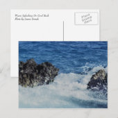 golven spatten op koraalrots briefkaart (Voorkant / Achterkant)
