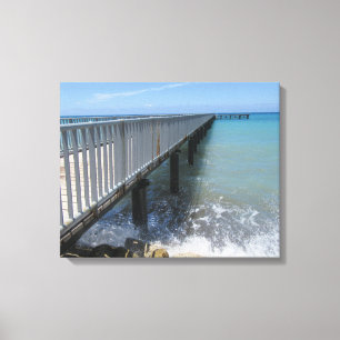 Golven splitsen op het ontwerp van de Wit Canvas Afdruk