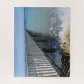 Golven splitsen op het ontwerp van de Wit Legpuzzel (Verticaal)